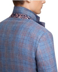 Brooks Brothers Blue And Red Plaid Sport Coat