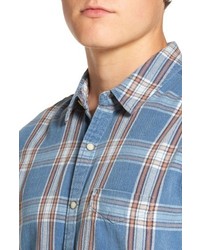 Lucky Brand Slim Fit Ballona Washed Plaid Shirt