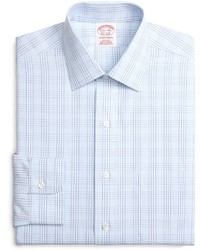Brooks Brothers Non Iron Milano Fit Glen Plaid Dress Shirt