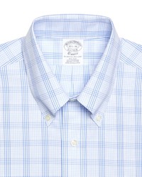 Brooks Brothers Non Iron Traditional Fit Glen Plaid Overcheck Dress Shirt