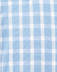 English Laundry Plaid Long Sleeve Dress Shirt Blue