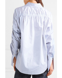 Stella McCartney Ruched Oversized Cotton Poplin Shirt
