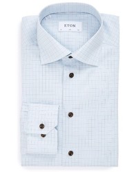 Eton Slim Fit Plaid Dress Shirt