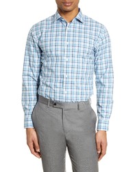 Nordstrom Men's Shop Trim Fit Medium Check Dress Shirt