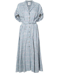 Rosie Assoulin Plaid Collared Dress