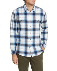 Coastaoro Fourline Regular Fit Plaid Flannel Button Up Shirt