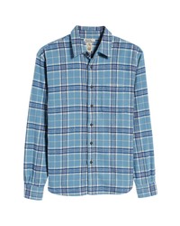 Kato The Fit Plaid Flannel Button Up Shirt In Light Blue At Nordstrom
