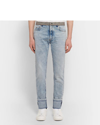 Maison Margiela Re Edition Slim Fit Check Trimmed Washed Denim Jeans