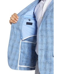 Zachary Prell Laxus Plaid Linen Sport Coat