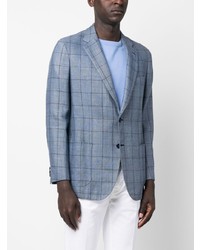 Brioni Plaid Single Breasted Blazer