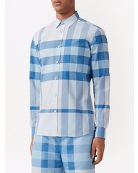 Burberry Check Pattern Cotton Poplin Shirt