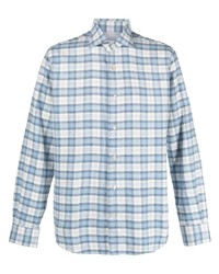 Eleventy Check Pattern Cotton Shirt