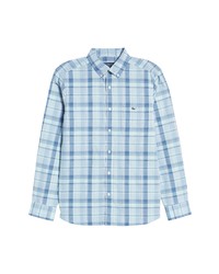 Vineyard Vines Classic Fit Plaid Stretch Shirt In Calm Water At Nordstrom