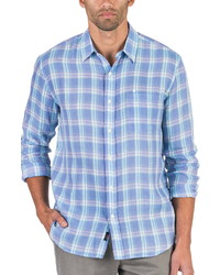 Faherty Cloud Summer Blend Plaid Button Up Shirt