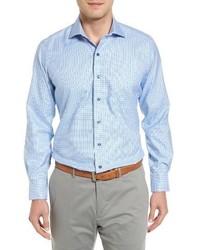 David Donahue Regular Fit Plaid Sport Shirt