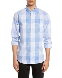 French Connection Slim Fit Pinstripe Check Shirt