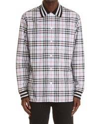 Burberry Towner Check Cotton Button Up Shirt