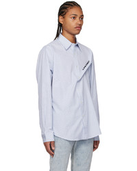 Y/Project White Blue Pinched Shirt
