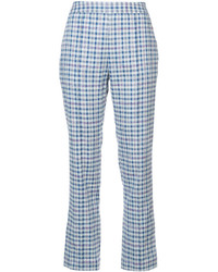 Casual trousers Kenzo  Blue check pattern trousers Collaboration Mem   5PA3111SE76