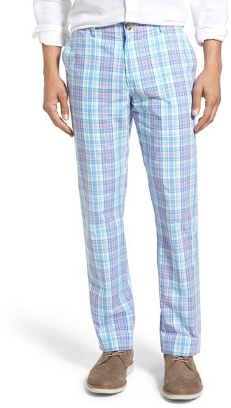Light Blue Plaid Pants for Women | Lookastic