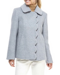 Gal Meets Glam Collection Aubrey Scalloped Houndstooth Check Coat