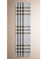 Burberry Check Crinkled Linen Scarf