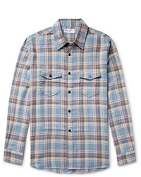 Saint Laurent Checked Brushed Twill Shirt