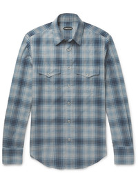 Tom Ford Micky Checked Cotton Shirt