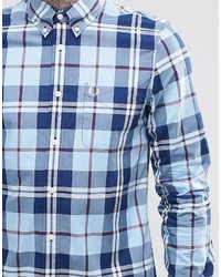 Fred Perry Shirt In Slim Fit In Bold Check In Blue