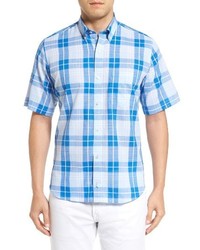Tailorbyrd Balsam Regular Fit Short Sleeve Plaid Sport Shirt
