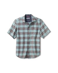 Tommy Bahama Bondi Beach Plaid Short Sleeve Button Up Shirt In Picasso Blue At Nordstrom