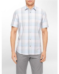 Calvin Klein Classic Fit Medium Plaid Multi Check Short Sleeve Shirt