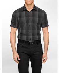 Calvin Klein Classic Fit Medium Plaid Multi Check Short Sleeve Shirt