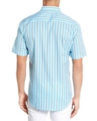 Bugatchi Classic Fit Short Sleeve Plaid Sport Shirt