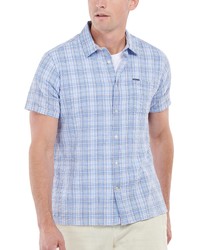 Barbour Deanhill Seersucker Short Sleeve Button Up Shirt In Blue At Nordstrom