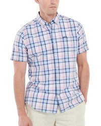 Barbour Furniss Tailored Fit Plaid Short Sleeve Shirt In Pink At Nordstrom
