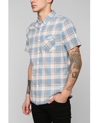UO Native Youth Pastel Plaid Button Down Shirt