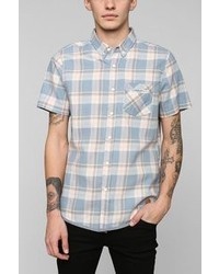 UO Native Youth Pastel Plaid Button Down Shirt