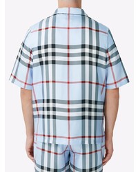 Burberry Short Sleeve Check Silk Shirt