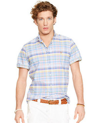 Polo Ralph Lauren Short Sleeved Plaid Oxford Shirt