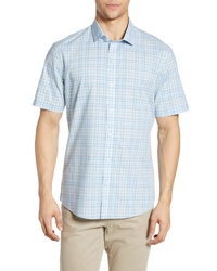 Zachary Prell Trace Regular Fit Windowpane Shirt