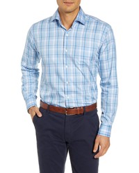 Peter Millar Avery Regular Fit Plaid Cotton Silk Button Up Shirt