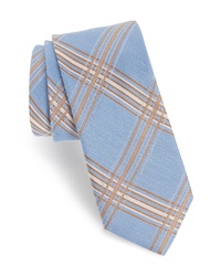 The Tie Bar Kp Plaid Silk Linen Tie