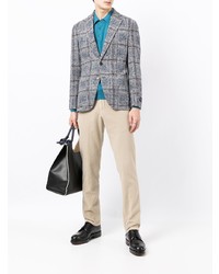 Man On The Boon. Check Pattern Single Breasted Blazer