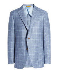 Hickey Freeman Loro Classic Fit Plaid Silk Wool Sport Coat