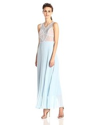 BCBGMAXAZRIA Rosalie Lace And Pleated Gown