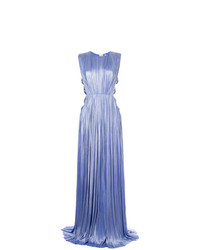 Maria Lucia Hohan Pleated Design Cut Out Sides Gown