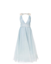 Marchesa Notte Pleated Ombr Gown