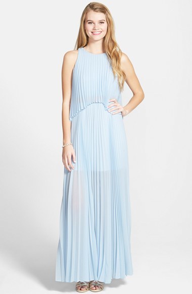 bcbg light blue gown