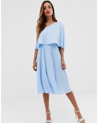 Light Blue Pleated Midi Dresses for ...